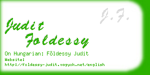 judit foldessy business card